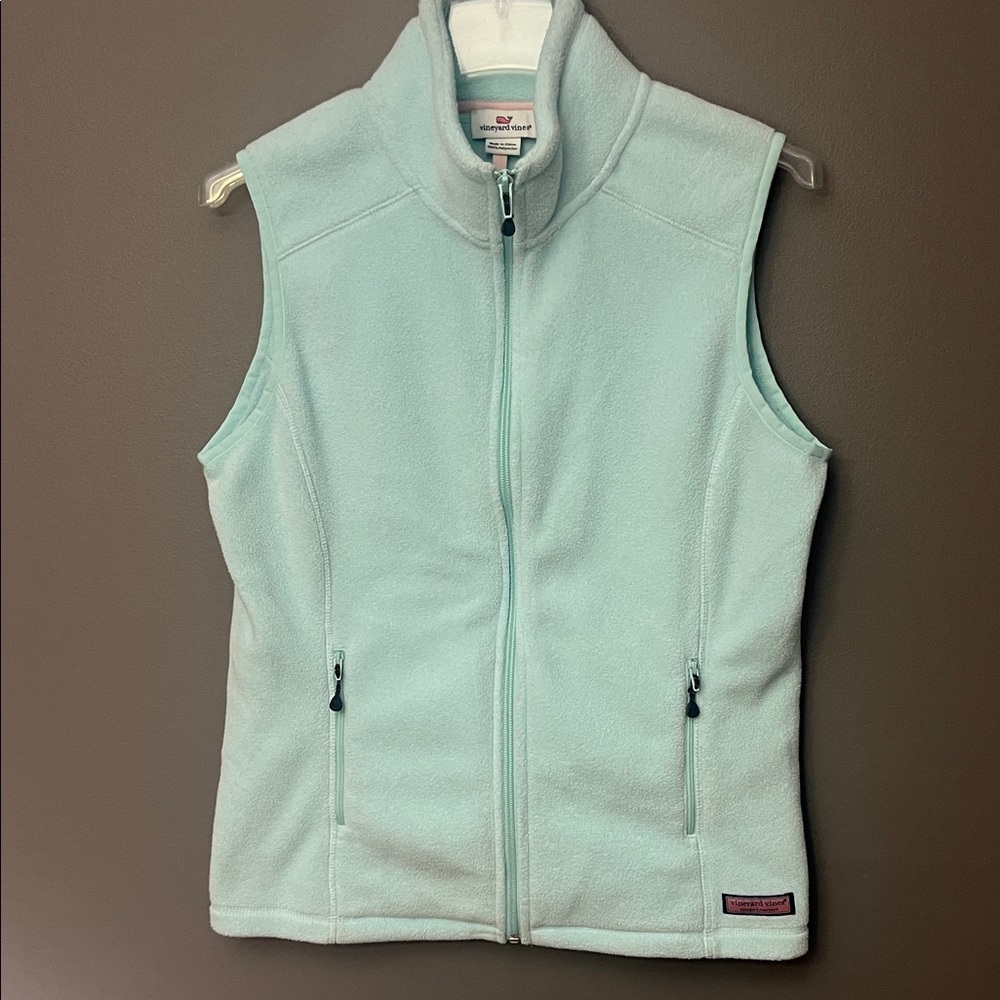 Vineyard Vines Soft Blue Fleece Vest - Size S